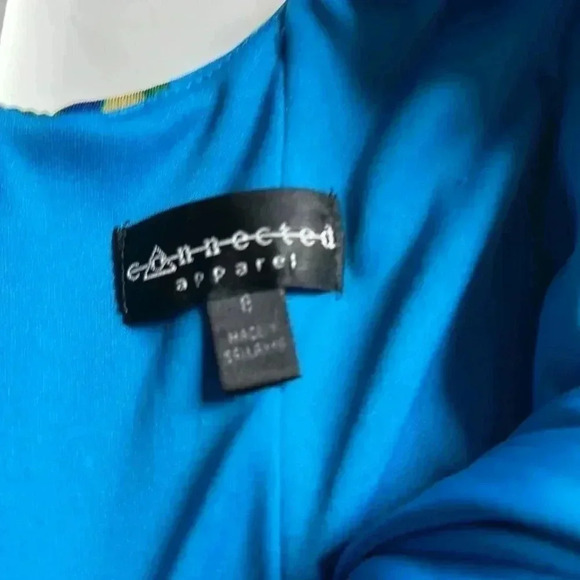 Connected Apparel Multi Blue/Green Dress size 8 - Picture 3 of 6